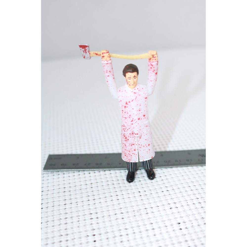 NECA American Psycho Patrick Bateman Action Figure White Blood Splatter Axe 7in